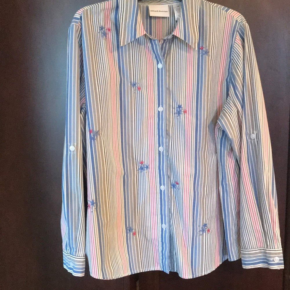 Alfred Dunner Multicolor Striped Blouse